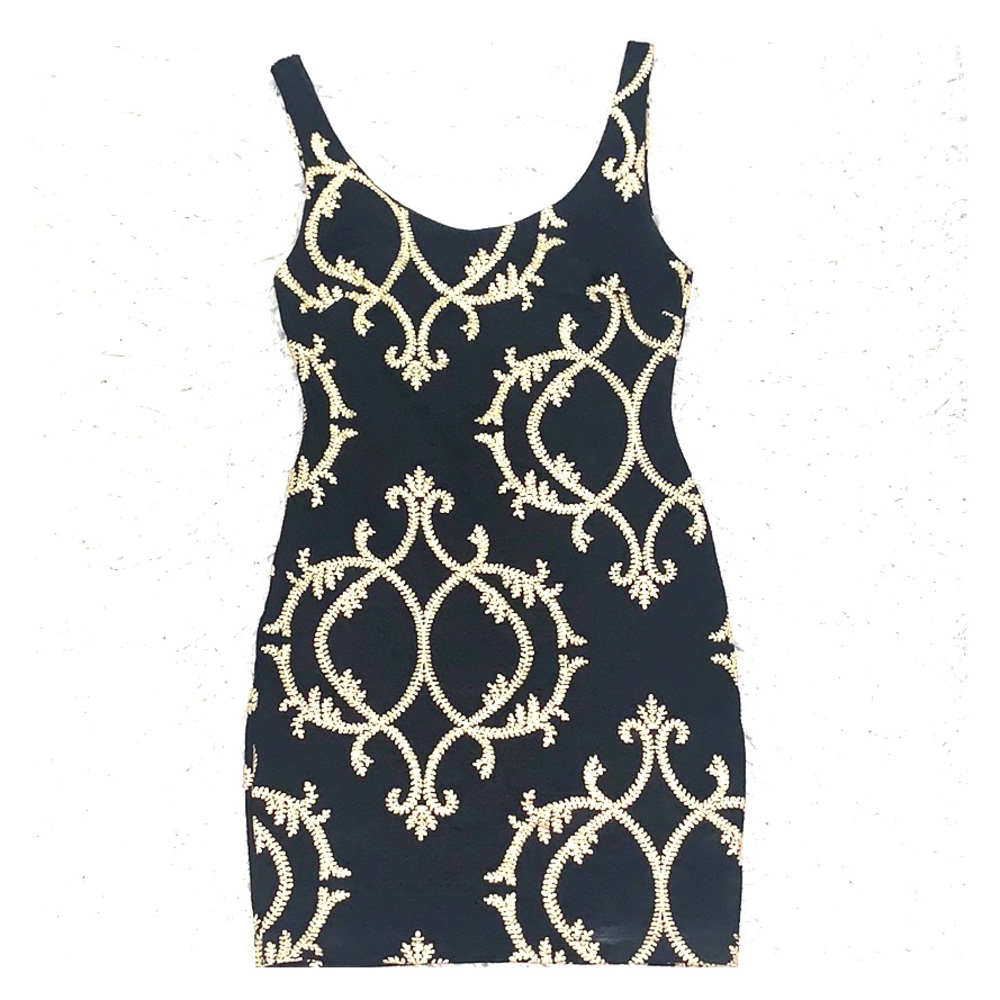 Varga Black and Gold Dress